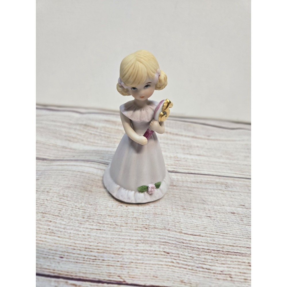 ENESCO Growing Up Birthday Girls Porcelain Figurine Age‎ 5 Blonde Hair Tag box